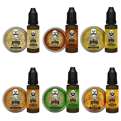 £7.49 • Buy Wax Moustache & Beard Oil Set Scented Beard Styling Mens Grooming Conditioning 