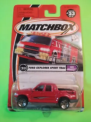 2000 Matchbox Red Ford Explorer Sport Trac Sun Chasers 23/75 92227 New On Card • $13.99