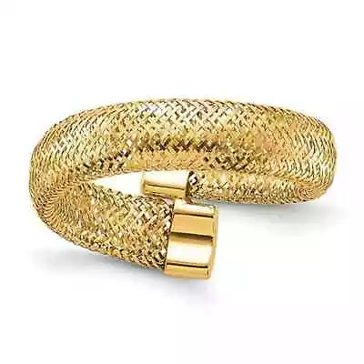 14K Yellow Gold Womens Mesh Ring Adjustable 4.75 Mm • $129.85