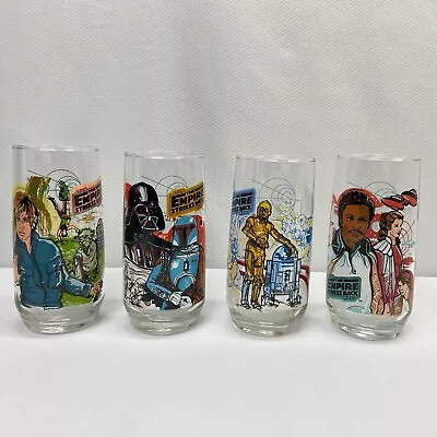 1980 Star Wars “Empire Strikes Back” Burger King Glasses Complete Set Of 4 • $79.99