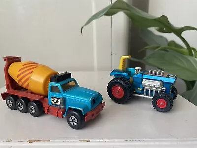 Vintage 70s Matchbox Super Kings Toy Vehicles Tractor And Cement Mixer Toy Cars • £5