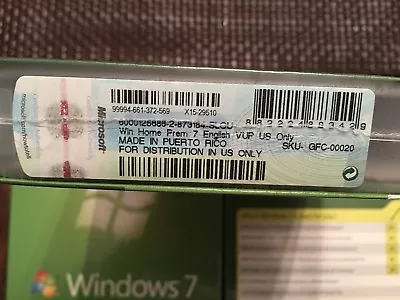 Microsoft Windows 7 Home Premium Upgrade SKU GFC-00020 Sealed Retail Box • $199.99