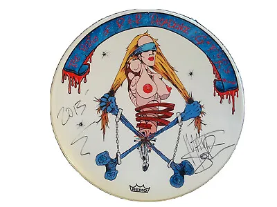 Matt Sorum Guns & Roses Signed Autographed 24  Pretty Tied Up LOGO Drumhead • $1599.99