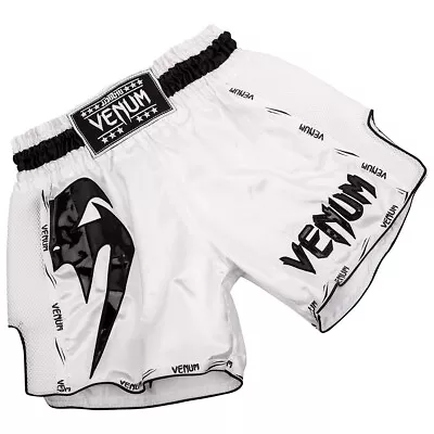 Venum Giant Lightweight Muay Thai Shorts - White/Black • $39.99