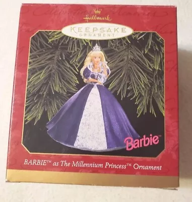 Hallmark Keepsake Ornaments Barbie As The Millenium Princess Dated 1999 Purple • $20.10