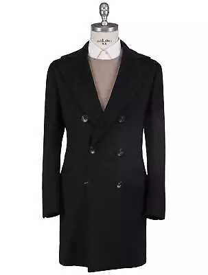 Kiton Black Cashmere Vicuna Peru Overcoat TC413 Man • $6753