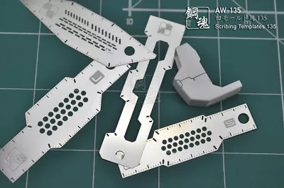 $6.90 • Buy For MG 1/100 HG RG 1/144 Model Details Upgrade Scribing Templates Etched AW-135