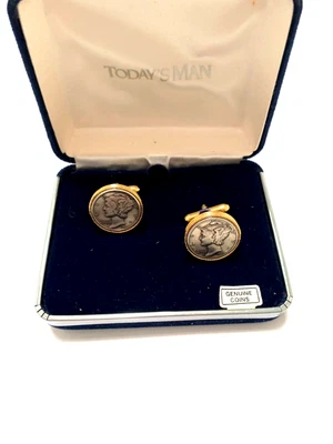 $25 • Buy Mercury Dimes Cuff Links