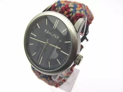 Brand New Mens Kahuna Watch Dark Blue Dial Aztec Friendship Bracelet Kgf 0007g • £17.99