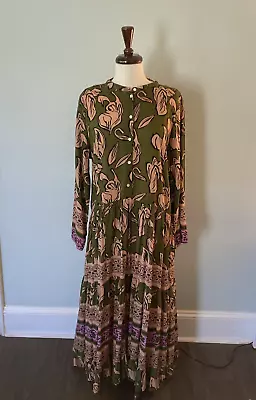 Roller Rabbit Ebha Klara Dress Olive NWT Size XL • $98