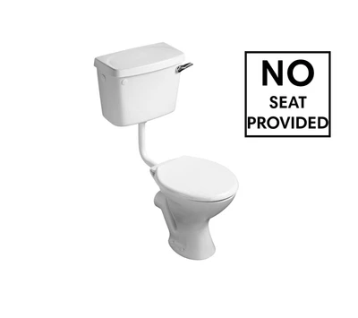 £154.99 • Buy Modern Round White Ceramic Bathroom Low Level Toilet Pan Cistern With NO SEAT