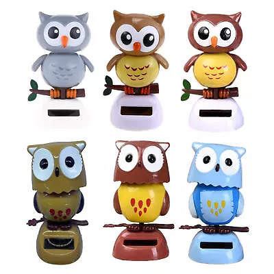 Solar Shaking Head Owl Ornament Owl Doll Toy For Car Dashboard Home Decoration  • £6.61