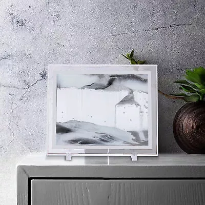 Moving Sand Flowing 3D Dynamic Glass Frame Quicksand Painting Hourglass Home Art • $13.59