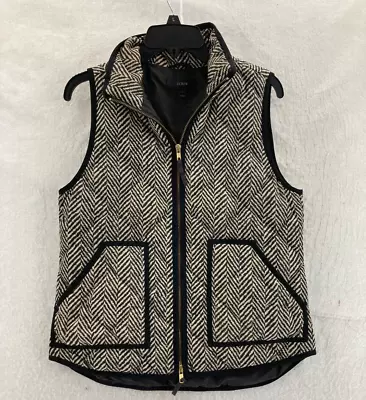 J CREW Vest Womens Small Excursion Quilted Herringbone Full Zip  Down Puffer • $12.34