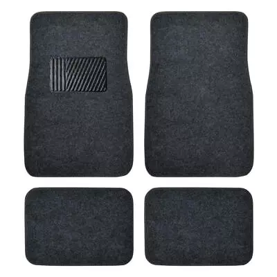 Carpet Auto Floor Mats W/ Heelpad Gray 4 Pieces Front & Rear Fits Volvo Models • $19.99