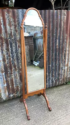 Edwardian Walnut Cheval Mirror • £115