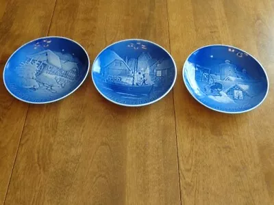 B & G Royal Copenhagen Annual Christmas Plates 1975 1976 1977 Lot Of 3 • $18