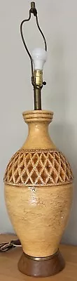 Large Vintage 60s Textured Ceramic Lamp Mid Century Retro Lighting Modern MCM • $225