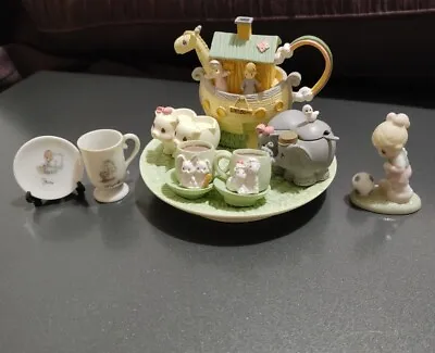 Precious Moments Noah's Ark Mini Tea Set COMPLETE No Pkg.  / Extra Pieces Inc. • $9.95