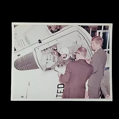 1962 JFK John Kennedy Photograph Inspecting Mercury Space Capsule NASA McDonnell • $67.19