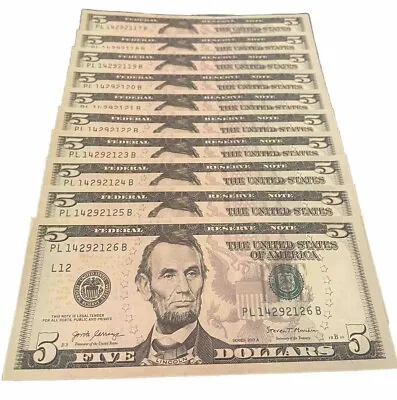 NEW Uncirculated $5 (Five) Dollar Bill Note  USD BEP 2017a Lot Is For 1 Crisp $5 • $8.99