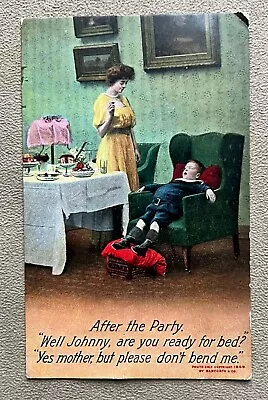 Humorous Mom And Kid Vintage Postcard 1910 Postmark Waterloo Montana • $0.99