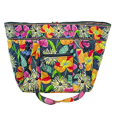 Vera Bradley Jazzy Blooms 2013 Tote Work Laptop Purse Diaper Quilted Bag Pockets • $49.95