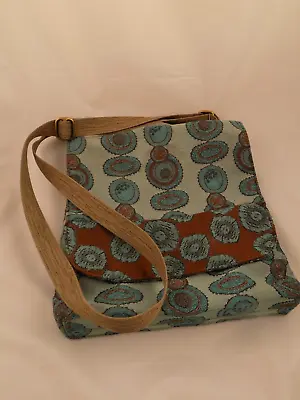Maruca  Crossbody Bag Purse Tapestry Handmade Boulder CO-Blue/Brown Medallions • $20.75