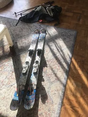 $225 • Buy Twin Tip Skis With Bindings, Bag And Poles