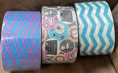 DUCT TAPE ASST 3-ROLLS PATTERNED  1.89” X 45ft TOTAL CREATIVE FUN!! • $10.99