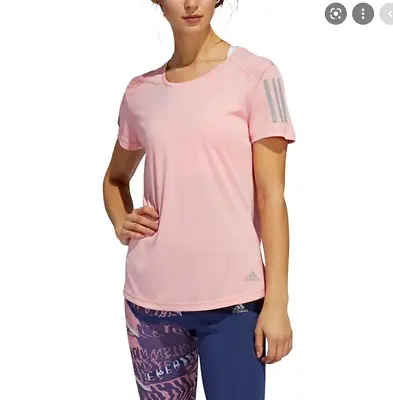 £12.99 • Buy Adidas Response Own The Run T Shirt Top Tee Womens Size UK 6 Pink *REF160