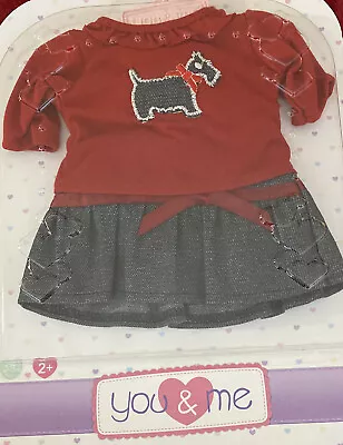 Toys R Us You & Me Baby Girl Doll Outfit Dog Shirt Skirt Shoes 12”-14” 2011 • $30.71