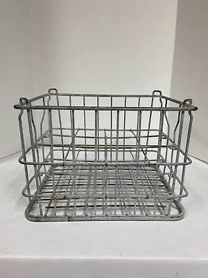 Vintage Metal Milk/soda Crate With Seperators 14 1/2 X 11 1/2  X 10  • $26.97