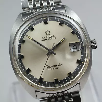 Vintage Exc+5 OMEGA Seamaster COSMIC 166.026 Men's Automatic Watch Silver Date • $729