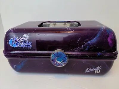 Caboodles Color Collisions Organizer W/ Mirror Purple Marble Makeup Case VINTAGE • $40