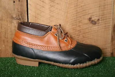 Vintage EDDIE BAUER Brown Leather & Rubber Garden Muck Duck Shoes Women's Sz. 7M • $19.16
