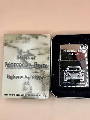 Vintage 1998 Mercedes Benz E-Class High Polish Chrome Zippo Lighter NEW In Box • $98.95