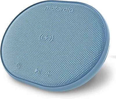 Motorola Bluetooth Speaker With Wireless Charging Pad ROKR 500 Blue NEW • $45