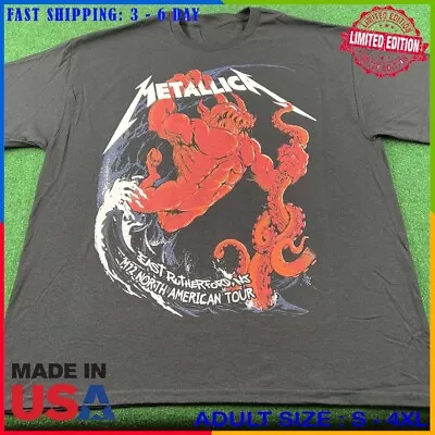 HOT! Vintage Metallica Tee S-2XL Black 72 Seasons Tour 2023 East Rutherford Devi • $15.96