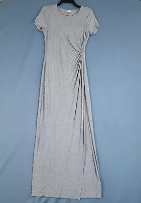 Spense Women's Ruched Maxi Short Sleeve Dress Gray Size M • $19.84