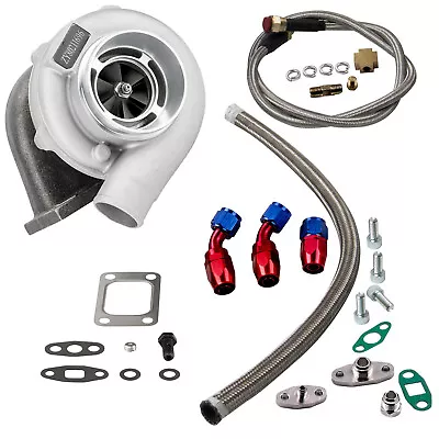 GT30 GT3037 GT3076 Turbo Charger 500BHP 0.82 A/R Oil Drain Return FEED Line Kit • $169.75