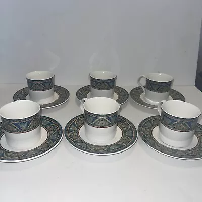 Mikasa Ultra Cream San Marco DX006 Set Of 6 Cup And Saucer Bone China Preowned • $39.99