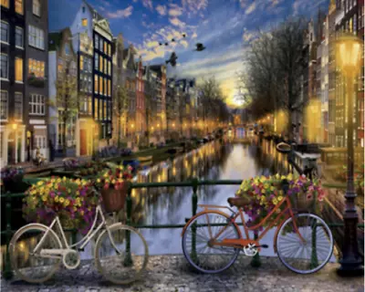 Paint By Numbers - Amsterdam Bikes - 40x50 DIY Painting Kit - AU Stock • $39