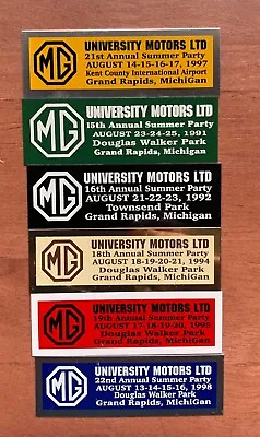 Lot Of 6 Badges MG Car Club University Motors Annual Party Grand Rapids Michigan • $9.99