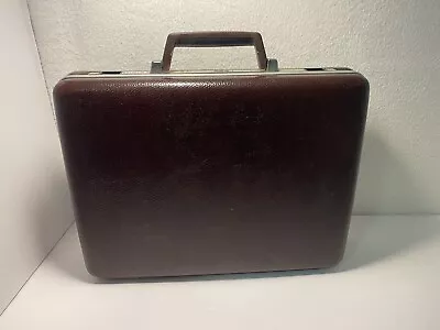Vintage Echolac Burgundy Hard Shell Attache Brief Case With Combination Lock • $50