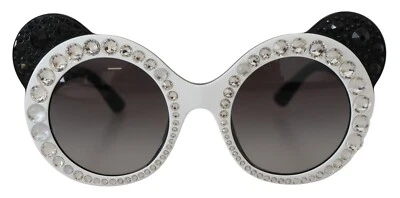 DOLCE & GABBANA Sunglasses DG4325BM White Black Acetate Crystal Shades 820usd • $461.78