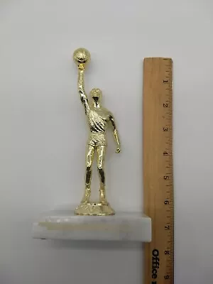 7 Inch Vintage Gold Basketball Trophy Topper On Italian Marble Base • $6.99