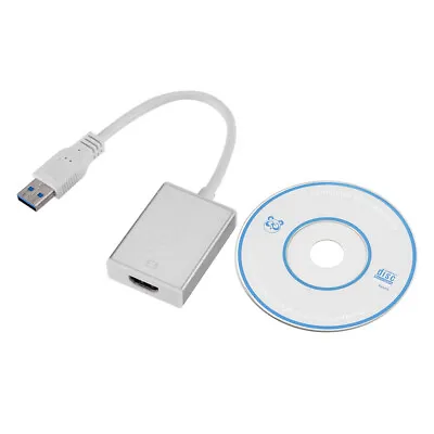 HD 1080P USB 3.0 To HDMI Video Cable Adapter For PC Laptop HDTV LCD TV Converter • £4