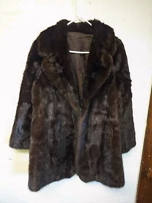 Vintage Fur Coat Brown Size L/XL • $150