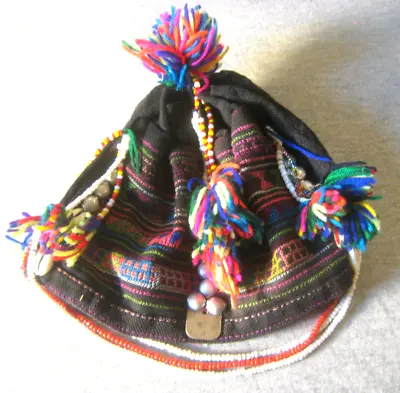 HMONG Child's Baby's CAP HAT Embroidery Tassels Beads Traditional Clothing MA • $24.77